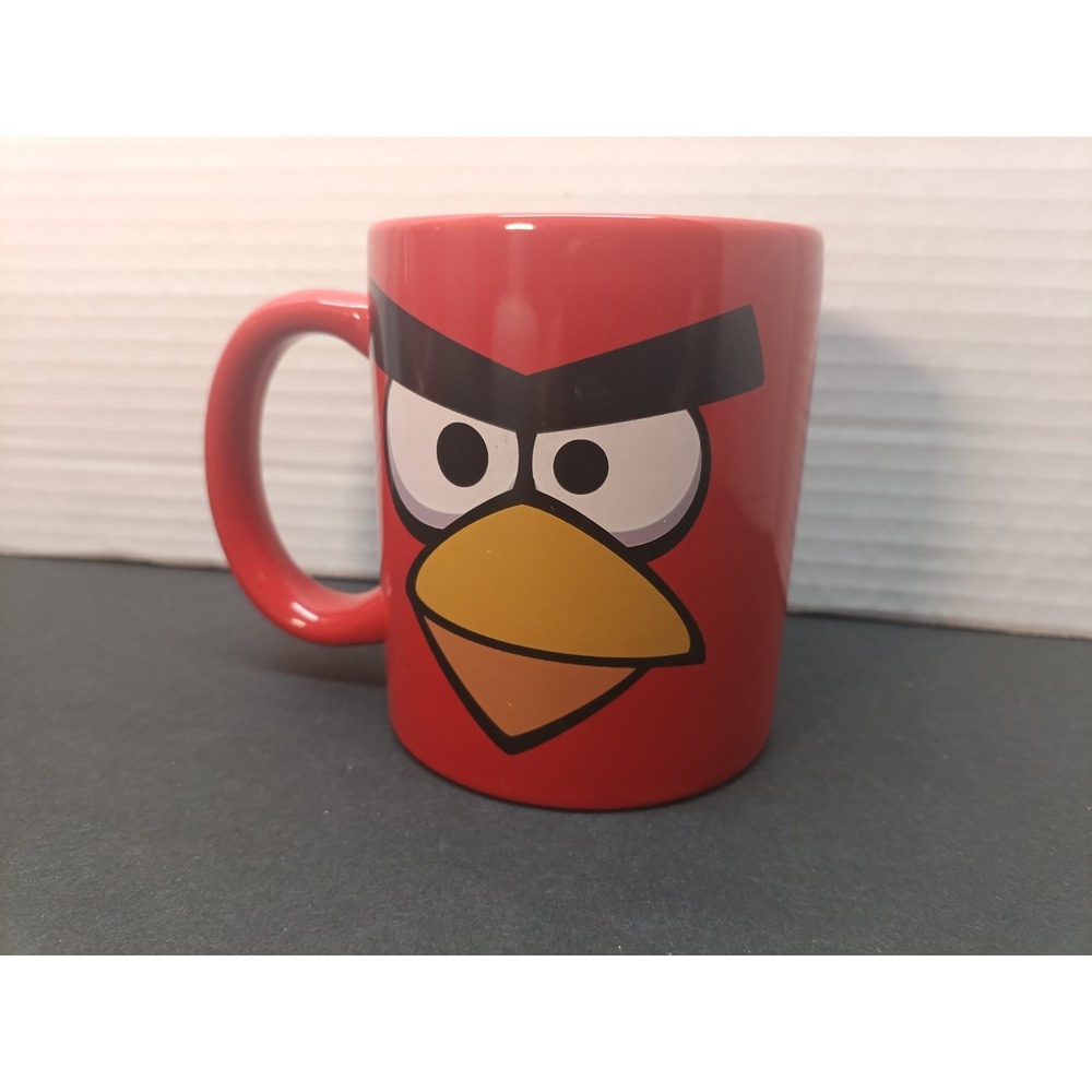 Angry Birds Logo With Bird Face Red Coffee Cup Mug Dishwasher Microwave Safe